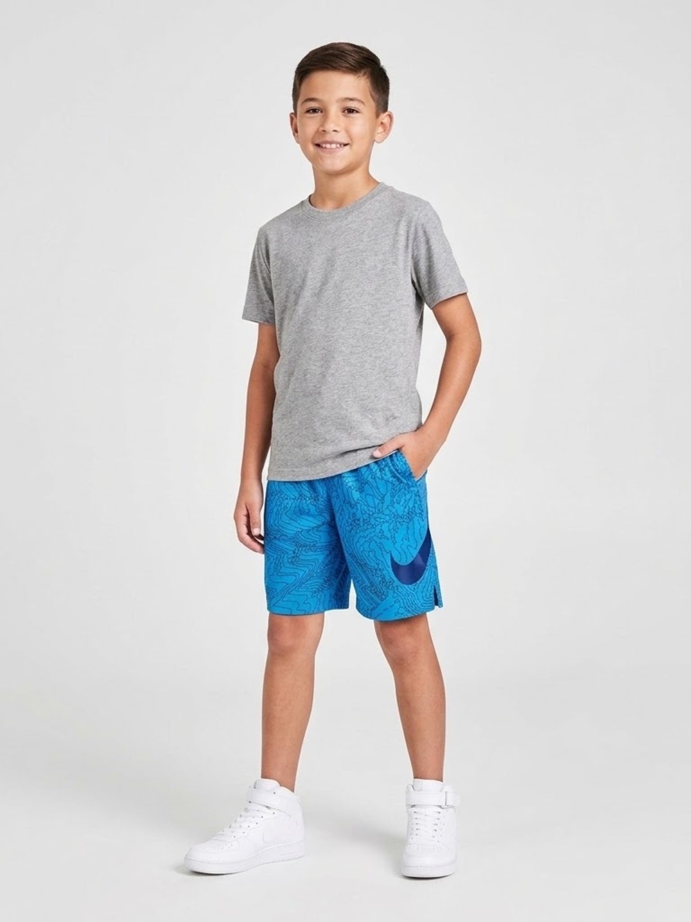Nike Bright Blue Patterned Boys' Shorts